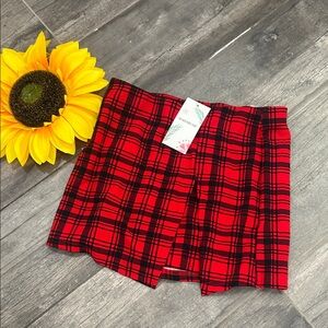 Stylish Red Plaid Women's Skort
